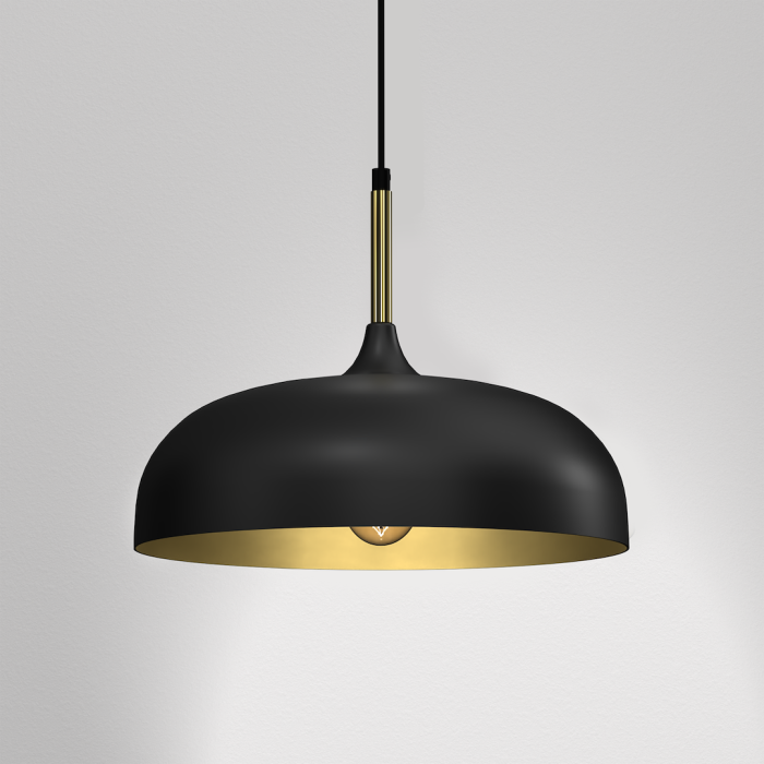 Pendul Milagro Lincoln  1xE27 60W   230V/50Hz Black & Gold Metal IP20 [3]