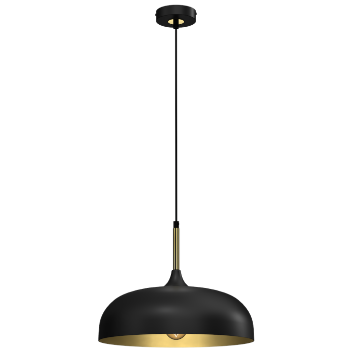 Pendul Milagro Lincoln  1xE27 60W   230V/50Hz Black & Gold Metal IP20 [7]