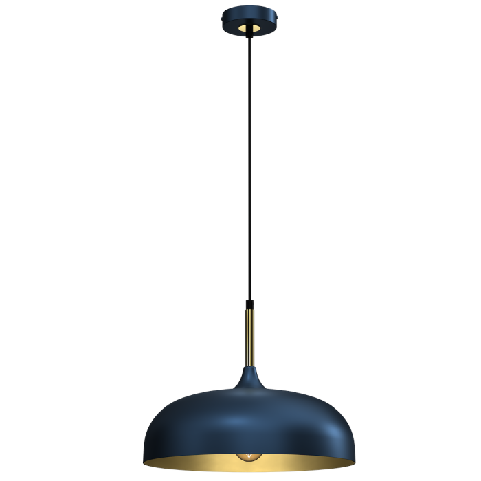 Pendul Milagro Lincoln  1xE27 60W   230V/50Hz Blue & Gold Metal IP20 [7]