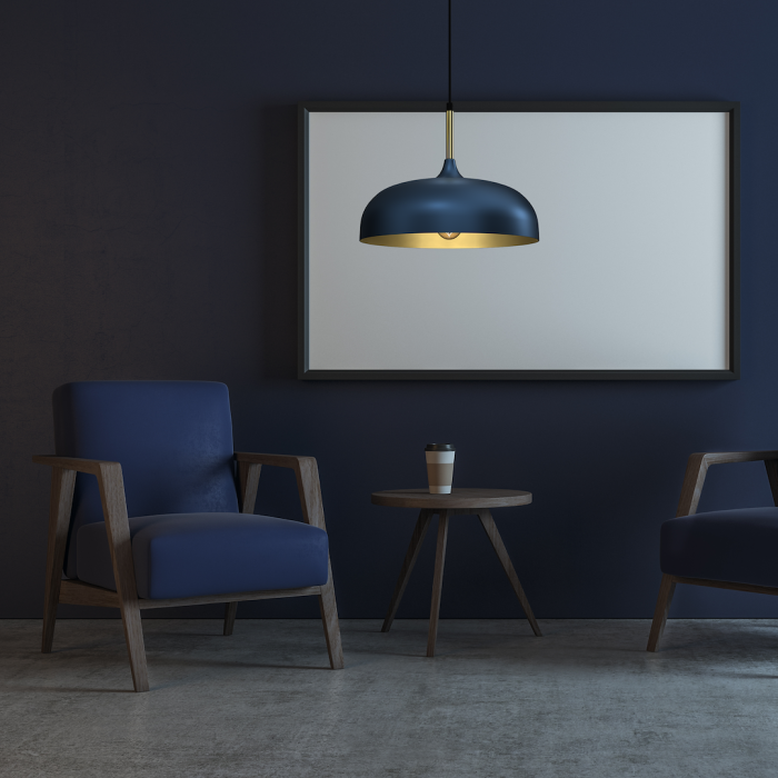 Pendul Milagro Lincoln  1xE27 60W   230V/50Hz Blue & Gold Metal IP20 [5]
