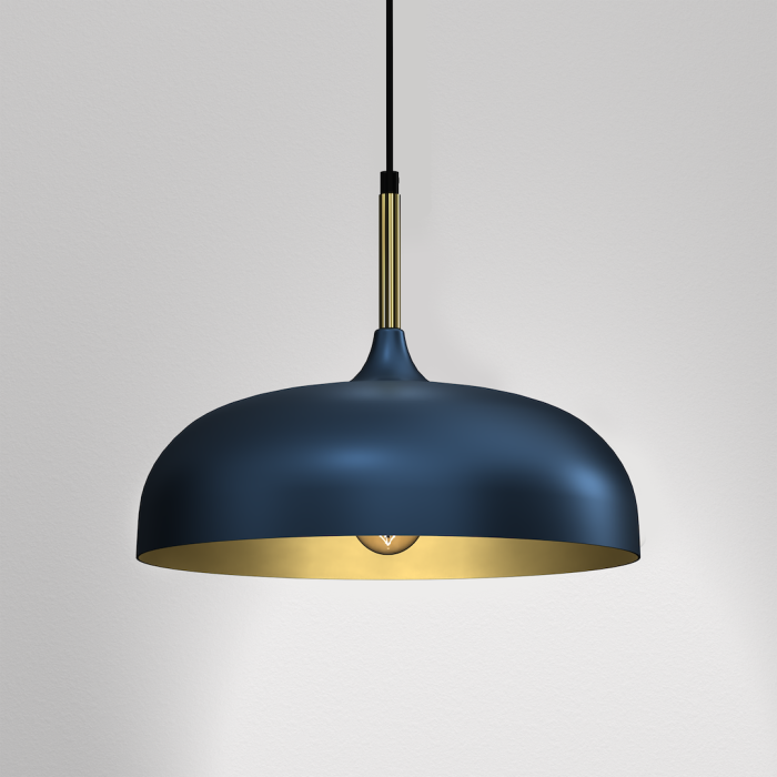 Pendul Milagro Lincoln  1xE27 60W   230V/50Hz Blue & Gold Metal IP20 [3]