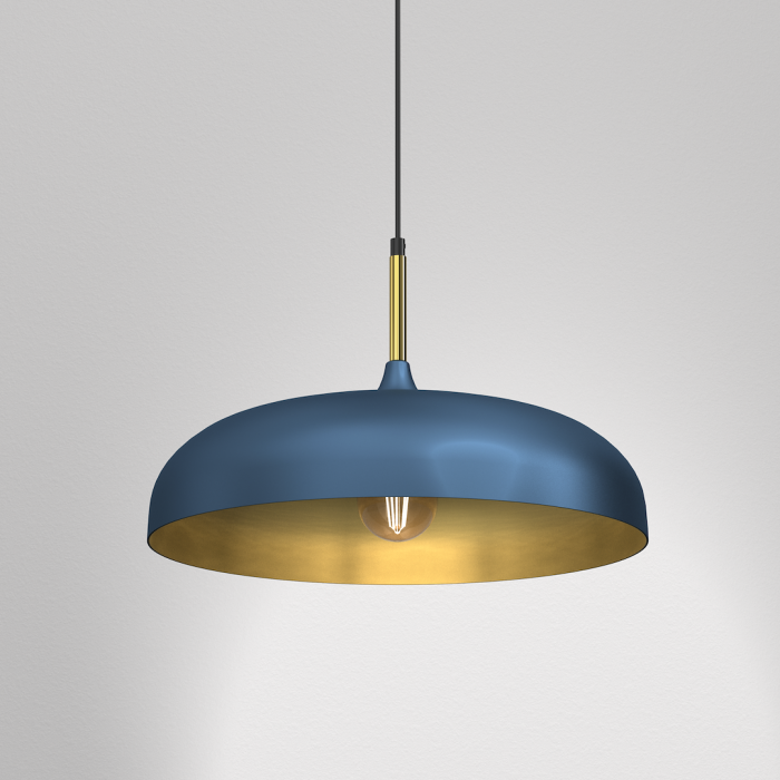 Pendul Milagro Lincoln  1xE27 60W   230V/50Hz Blue & Gold Metal IP20 [3]
