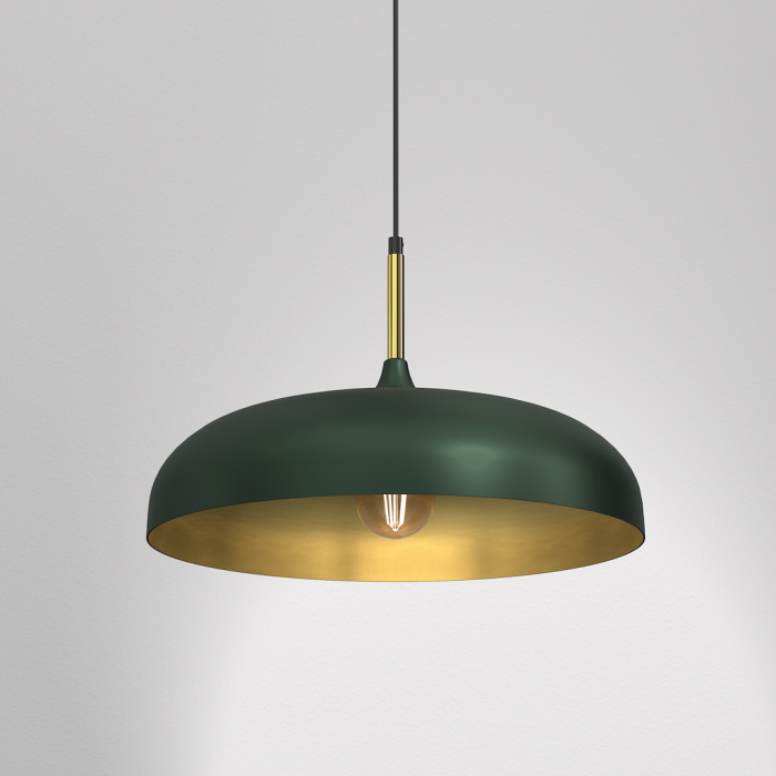 Pendul Milagro Lincoln  1xE27 60W   230V/50Hz Green & Gold Metal IP20 [3]