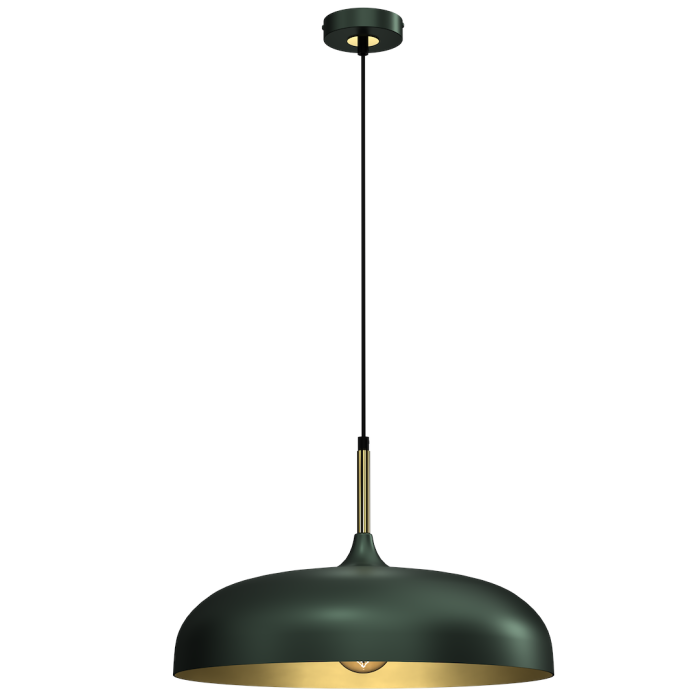 Pendul Milagro Lincoln  1xE27 60W   230V/50Hz Green & Gold Metal IP20 [6]