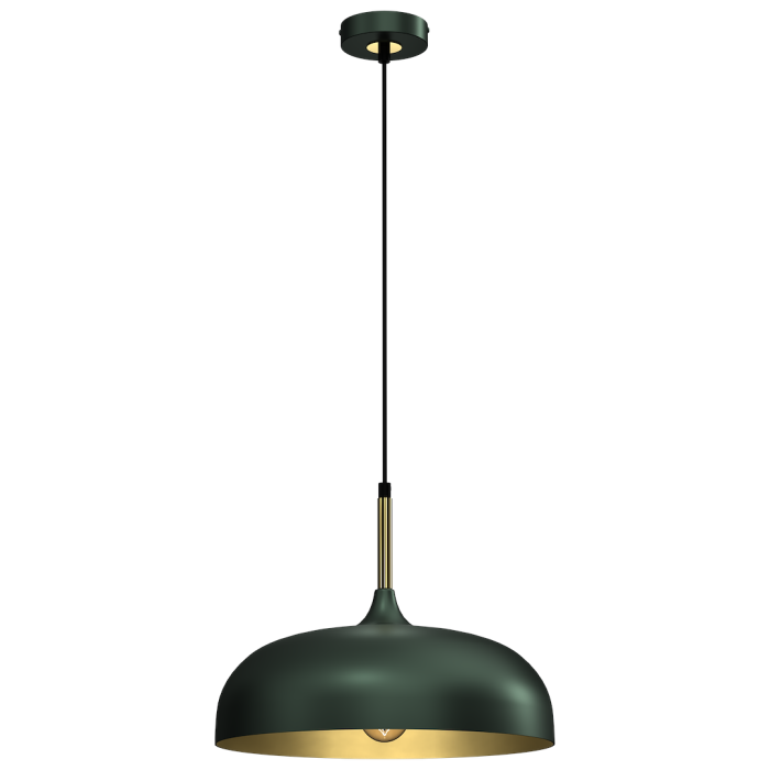 Pendul Milagro Lincoln  1xE27 60W   230V/50Hz Green & Gold Metal IP20 [6]