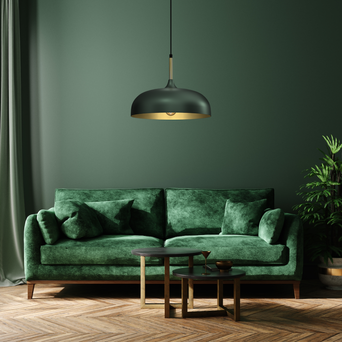 Pendul Milagro Lincoln  1xE27 60W   230V/50Hz Green & Gold Metal IP20 [3]