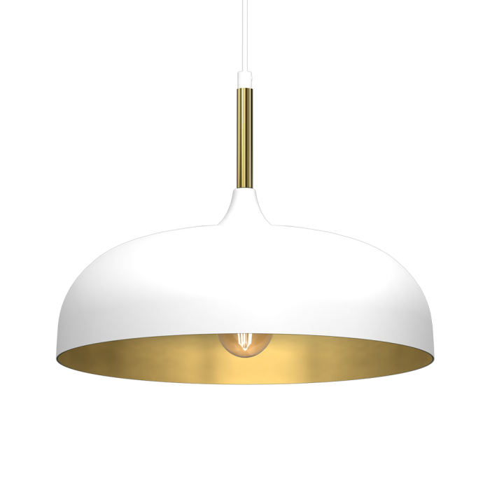 Pendul Milagro Lincoln  1xE27 60W   230V/50Hz White & Gold Metal IP20 [2]