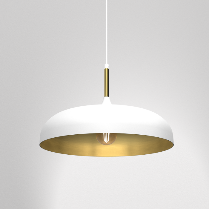 Pendul Milagro Lincoln  1xE27 60W   230V/50Hz White & Gold Metal IP20 [3]
