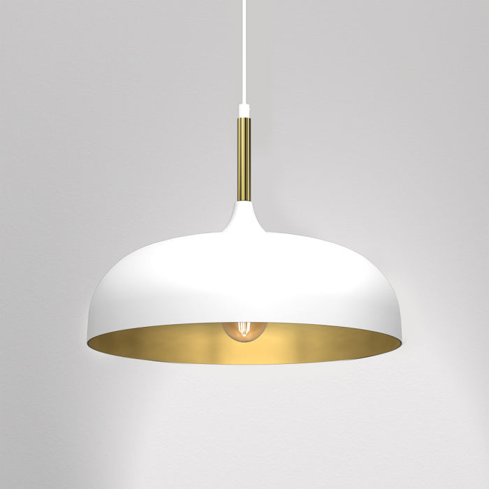 Pendul Milagro Lincoln  1xE27 60W   230V/50Hz White & Gold Metal IP20 [3]
