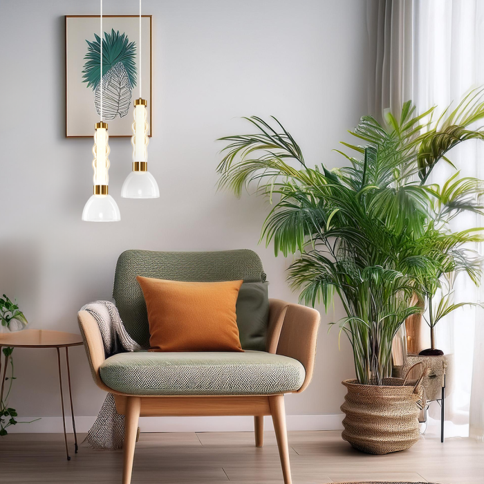 Pendul Milagro Lucco LED 13W 1478lm 3000K 230V Chihlimbar Metal & Sticla IP20 [3]