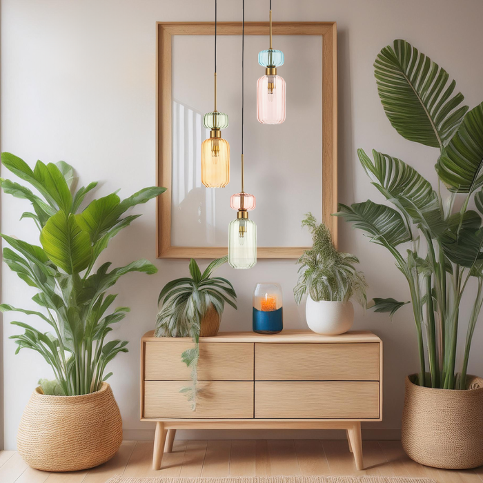 Pendul Milagro Molly E14 3xE14   230V Multicolor Metal & Sticlă IP20 [5]