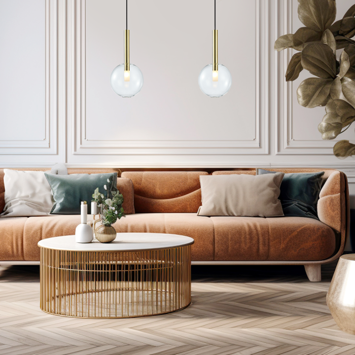 Pendul Milagro Niko  1xG9 max 9W   230V/50Hz Gold Metal & Sticla IP20 [4]