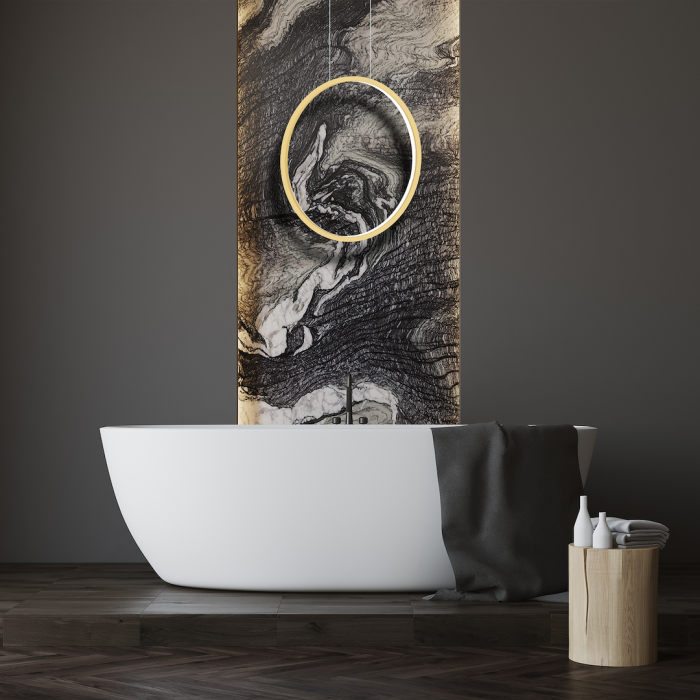 Pendul Milagro Saturno LED 28W 1500lm 4000K 230V Gold Aluminiu & Plastic IP44 [4]