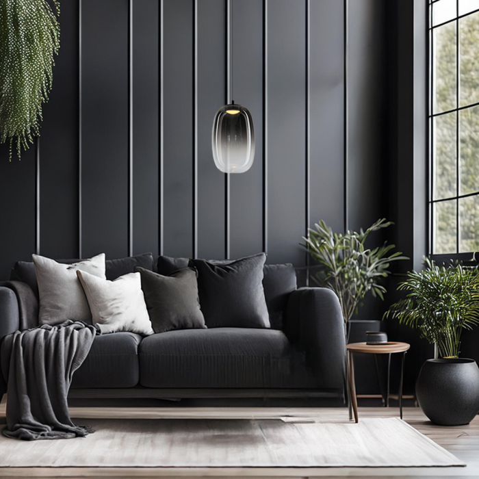 Pendul Milagro Vaso LED 4W 388lm 3000K 230V Black Metal & Sticla IP20 [3]