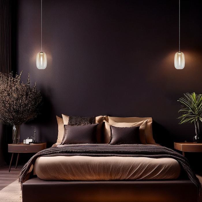 Pendul Milagro Vaso LED 4W 388lm 3000K 230V Gold & Amber Metal & Sticla IP20 [4]