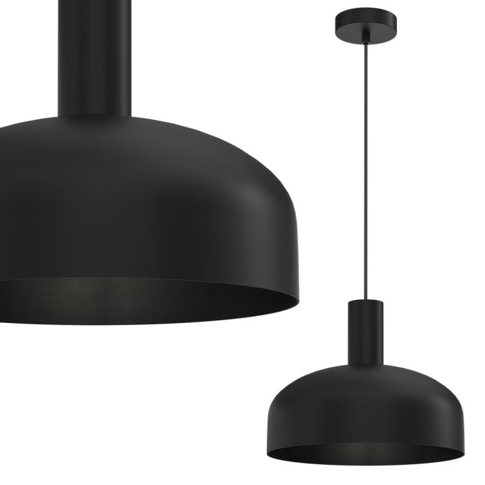 Pendul Milagro Visby  1xE27 60W   230V/50Hz Black Metal IP20 [2]