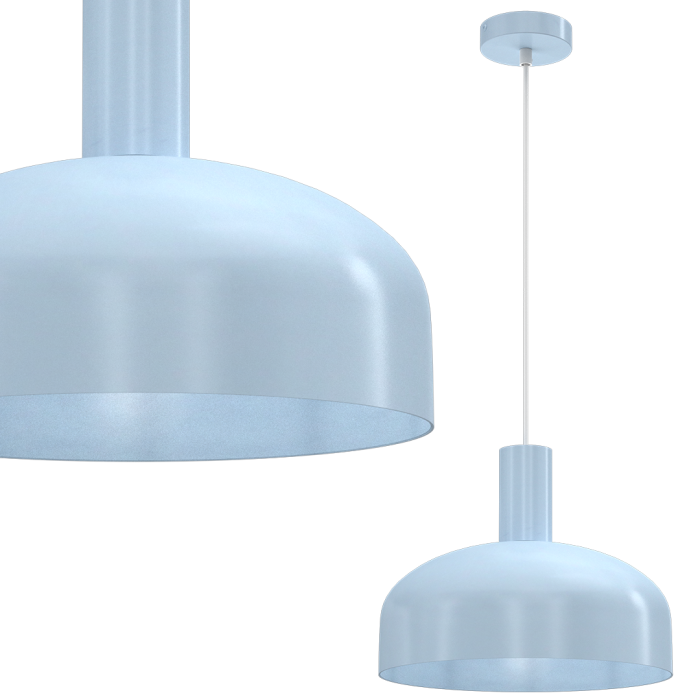 Pendul Milagro Visby  1xE27 60W   230V/50Hz Blue Metal IP20 [2]