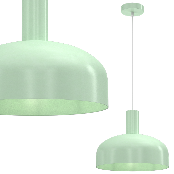 Pendul Milagro Visby  1xE27 60W   230V/50Hz Mint Green Metal IP20 [2]