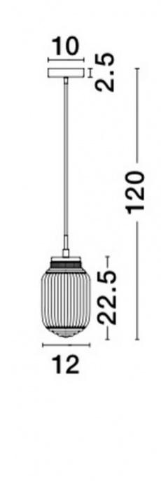 Pendul NORD Nova Luce 838184 1xE14 IP20 Brown [3]