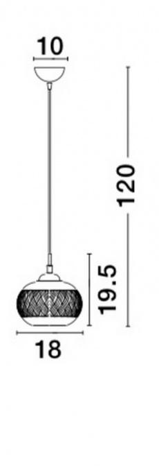 Pendul NORD Nova Luce 938226 1xE14 IP20 Brown [3]