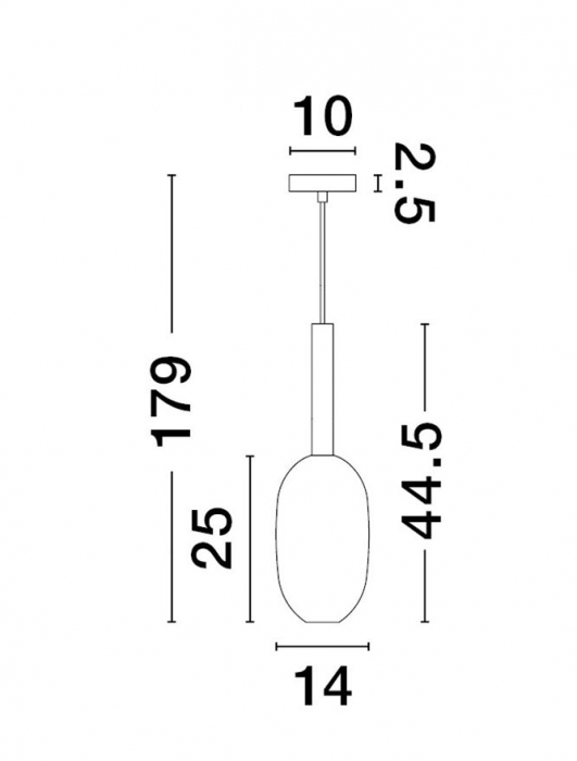Pendul Nova Luce AMELIA G9 1x5W   Sandy Gold & Clear Glass IP20 [4]