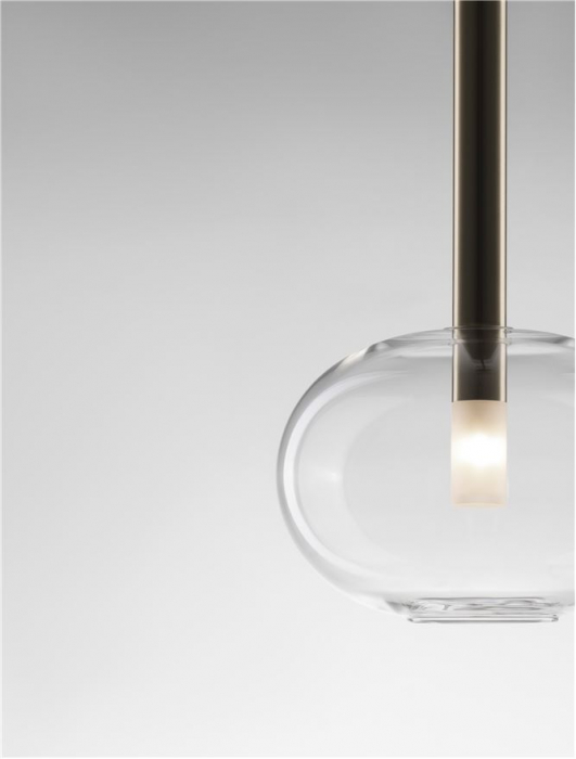 Pendul Nova Luce AMELIA G9 1x5W   Sandy Gold & Clear Glass IP20 [3]