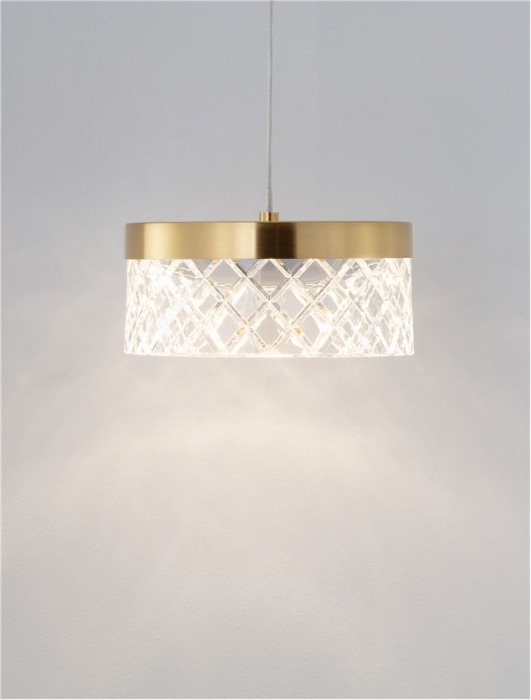 Pendul Nova Luce BION 9186941 LED 6W 3000K 470lm Brass Gold & Acrylic  IP20 [6]