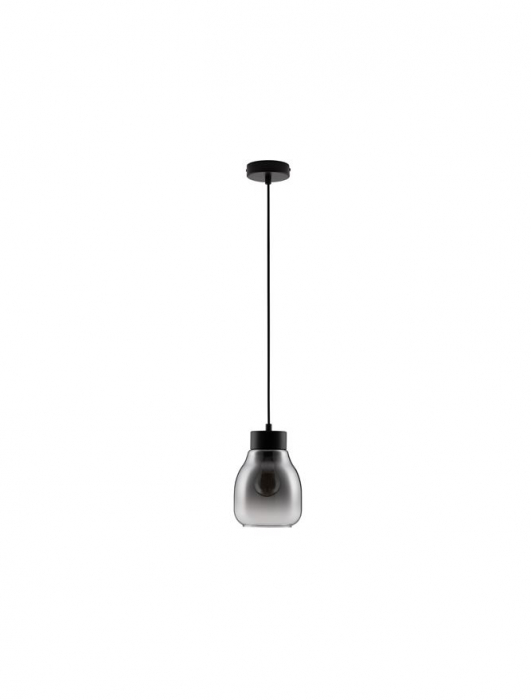 Pendul Nova Luce BLAKU 9009270 E27 1x12W    Gradient Smoke Glass & Black Metal   IP20 [2]