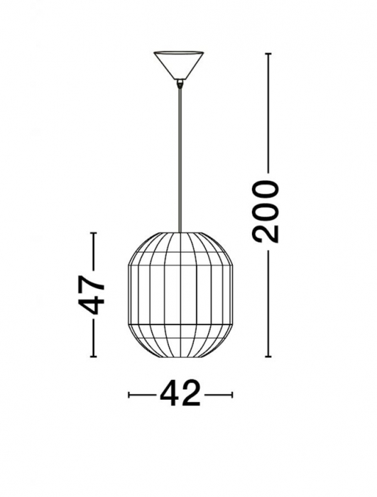 Pendul Nova Luce BOLA 9586526 E27 1x12W    Dried Water Hyacinth Black Fabric W ire & Base   IP20 [9]