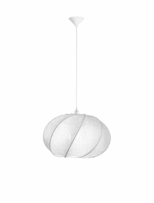 Pendul Nova Luce BORA 9586617 Artificial Silk & Sandy White Metal Base E27 1x12W IP20 [1]