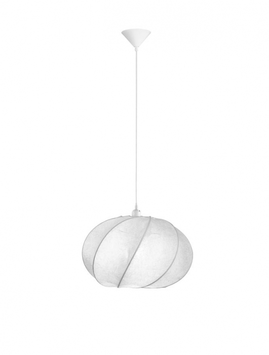 Pendul Nova Luce BORA 9586618 Artificial Silk & Sandy White Metal Base E27 1x12W IP20 [1]