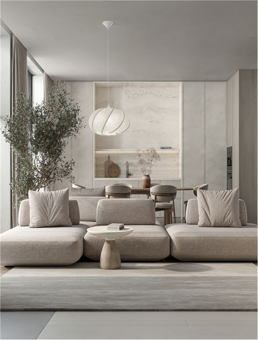 Pendul Nova Luce BORA 9586618 Artificial Silk & Sandy White Metal Base E27 1x12W IP20 [2]