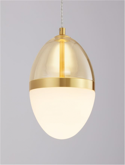 Pendul Nova Luce EGNA 9009278 LED 20W 3000K 2151lm Gold Metal Cognac & Opal Glass   IP20 [6]