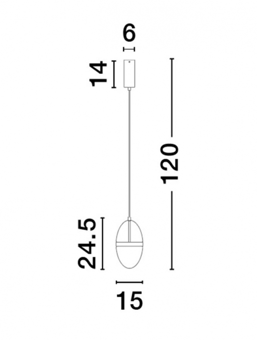 Pendul Nova Luce EGNA 9009278 LED 20W 3000K 2151lm Gold Metal Cognac & Opal Glass   IP20 [7]
