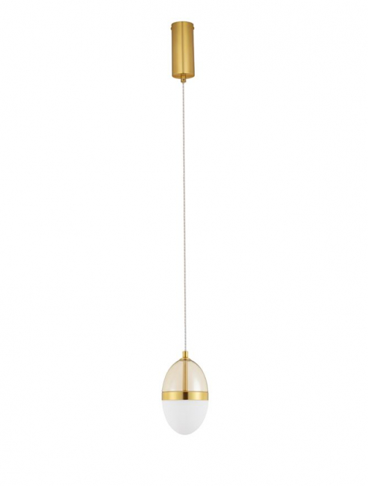 Pendul Nova Luce EGNA 9009279 LED 13W 3000K 1446lm Gold Metal Cognac & Opal Glass   IP20 [2]