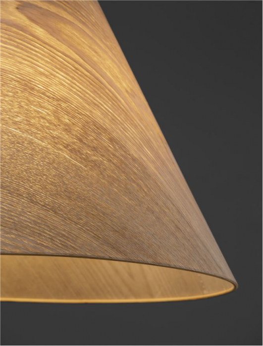 Pendul Nova Luce ELYSIAN 9001071 Natural Wood & Black Cable E27 1x12W IP20 [5]