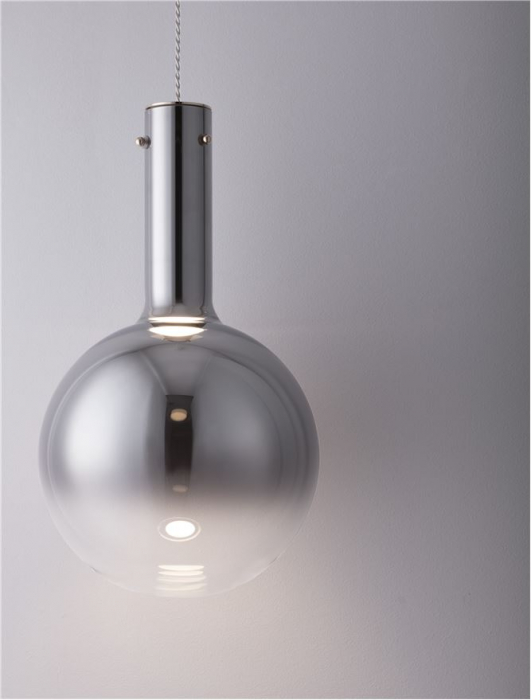 Pendul Nova Luce ENTERO 9030542 LED 6W 3000K 683lm Smokey Glass & White Metal Base & Champagne  Dimmable IP20 [6]