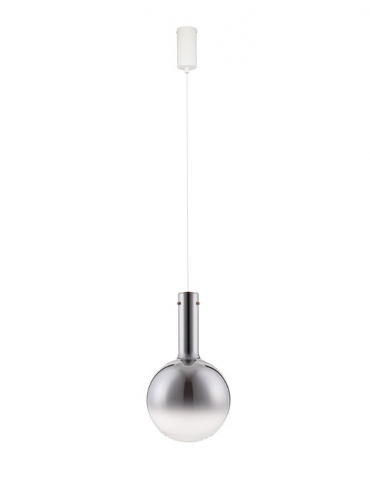 Pendul Nova Luce ENTERO 9030542 LED 6W 3000K 683lm Smokey Glass & White Metal Base & Champagne  Dimmable IP20 [2]