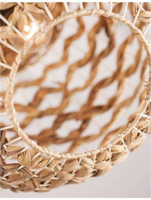 Pendul Nova Luce GRIFFIN E27 1x12W   Dried Water Hyacinth Black Fabric Wire & Base IP20 [7]
