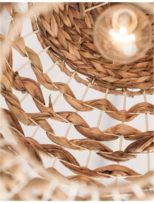 Pendul Nova Luce GRIFFIN E27 1x12W   Dried Water Hyacinth Black Fabric Wire & Base IP20 [11]
