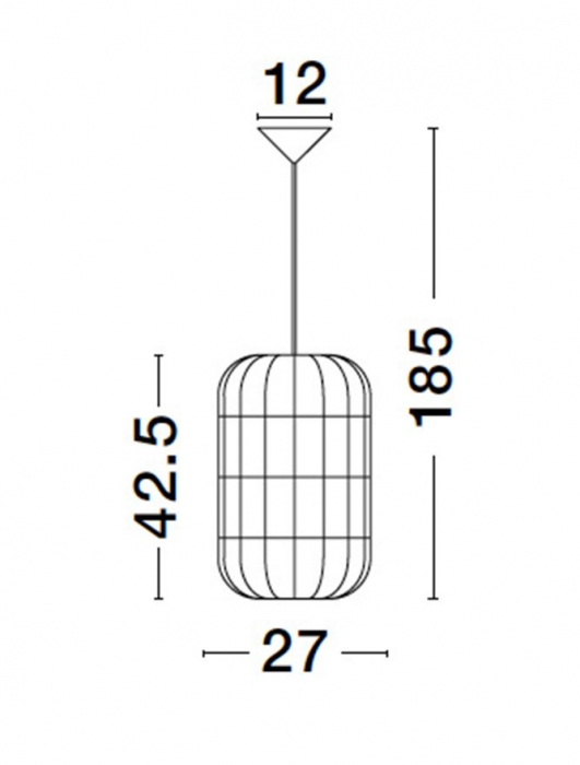 Pendul Nova Luce GRIFFIN E27 1x12W   Dried Water Hyacinth Black Fabric Wire & Base IP20 [8]