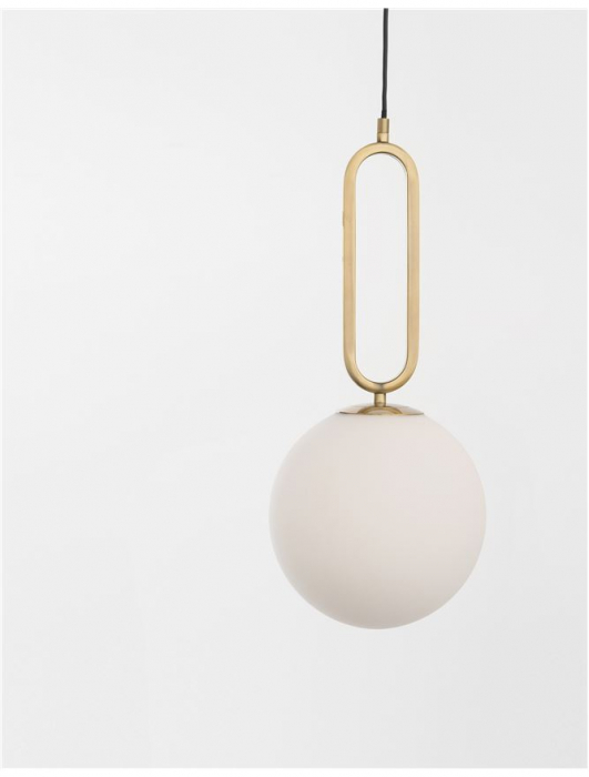 Pendul Nova Luce GRUS E27 1x12W   Brass Metal Opal Glass IP20 [2]