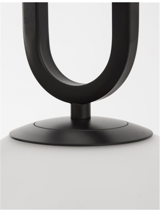 Pendul Nova Luce GRUS E27 1x12W   Matt Black Metal Opal Glass IP20 [4]