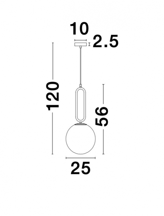 Pendul Nova Luce GRUS E27 1x12W   Matt Black Metal Opal Glass IP20 [6]
