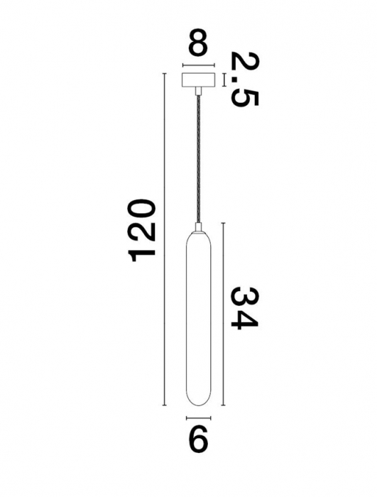 Pendul Nova Luce GUSTAVE G9 1x5W   Light Smoky Grey Glass& Matt Black Metal IP20 [5]