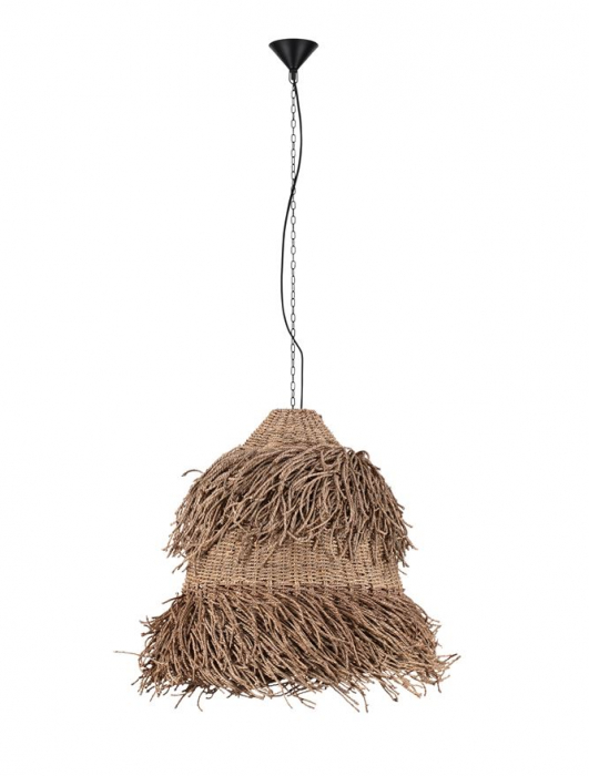 Pendul Nova Luce HAY 9586514 E27 3x12W    Natural Seagrass Black Fabric W ire & Base   IP20 [2]