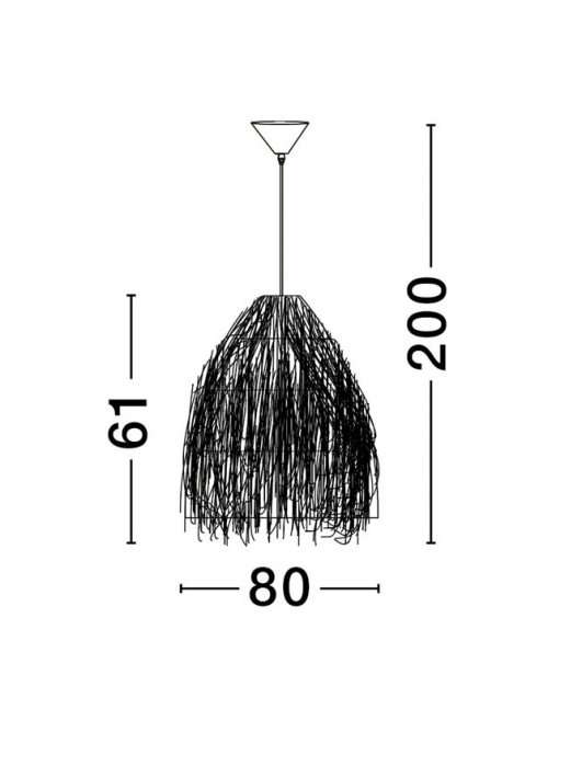 Pendul Nova Luce HAY 9586514 E27 3x12W    Natural Seagrass Black Fabric W ire & Base   IP20 [9]