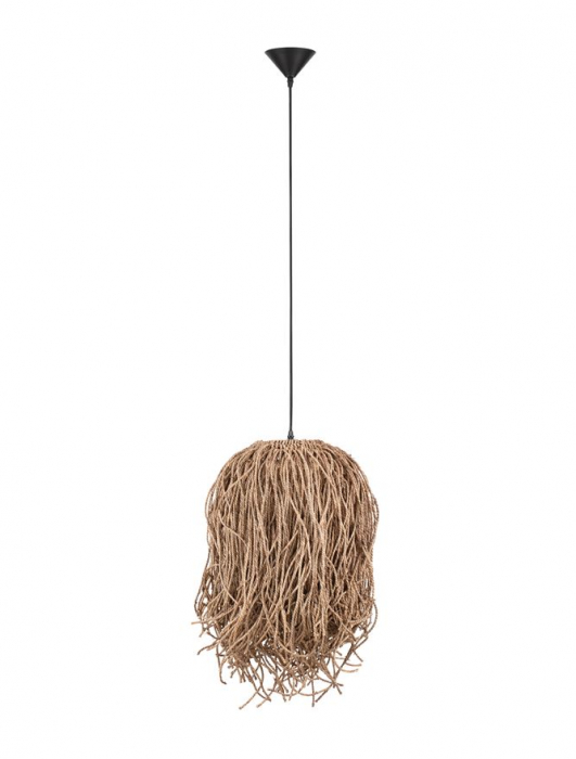 Pendul Nova Luce HAY 9586517 E27 1x12W    Natural Seagrass Black Fabric W ire & Base   IP20 [3]
