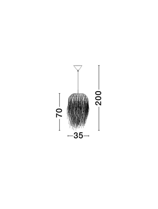 Pendul Nova Luce HAY 9586517 E27 1x12W    Natural Seagrass Black Fabric W ire & Base   IP20 [10]