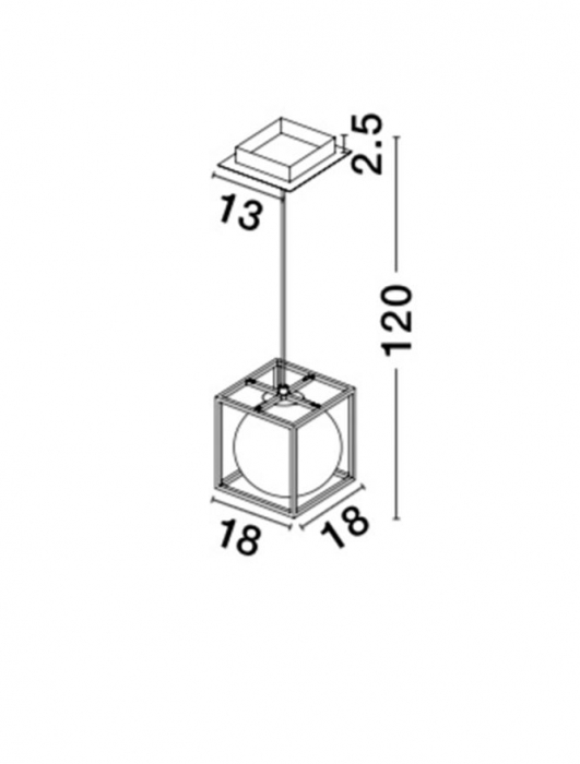 Pendul Nova Luce JULIET E14 1x5W   Brass & Black Metal White Opal Glass IP20 [3]